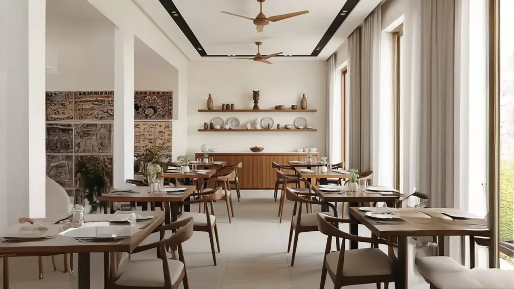 Blending Traditional and Contemporary Elements in dining area