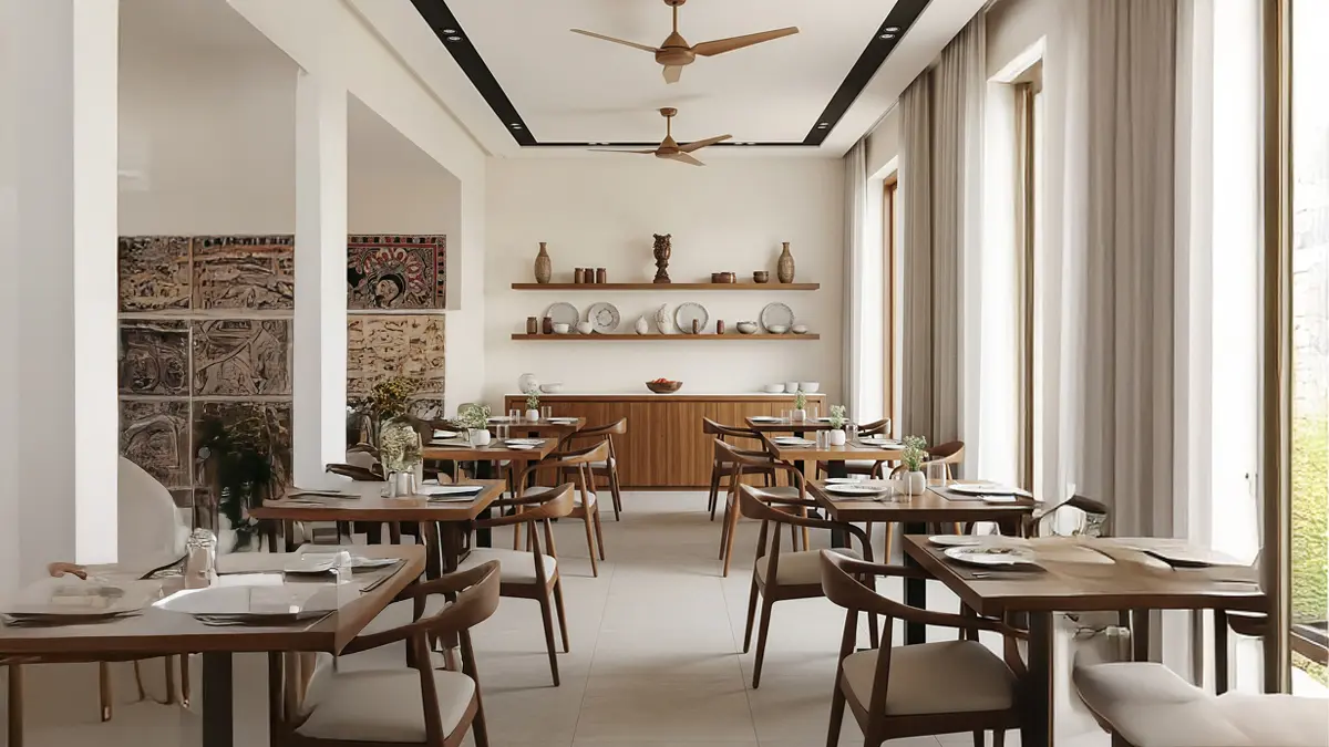 Blending Traditional and Contemporary Elements in dining area