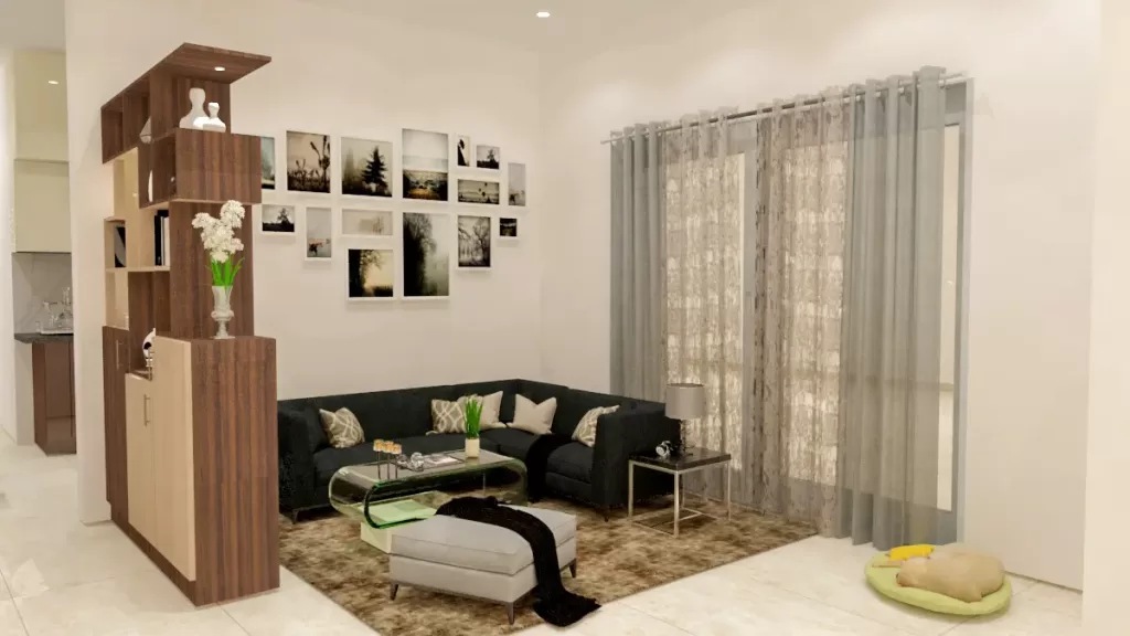 Living Room unique Partition design Ideas ( Snippet Image )