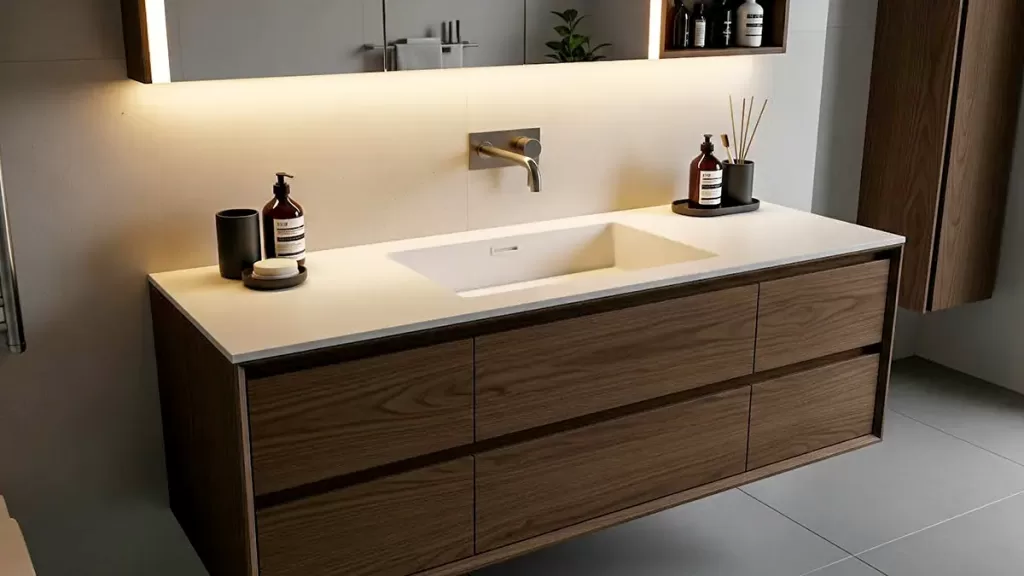 Wooden Wash Basin Vanity Design