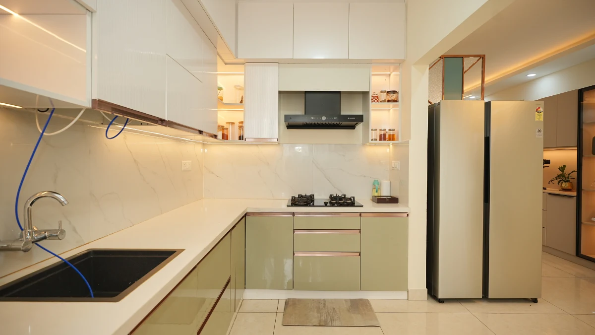Kitchen Interior Design At 3bhk Apartment In Bangalore