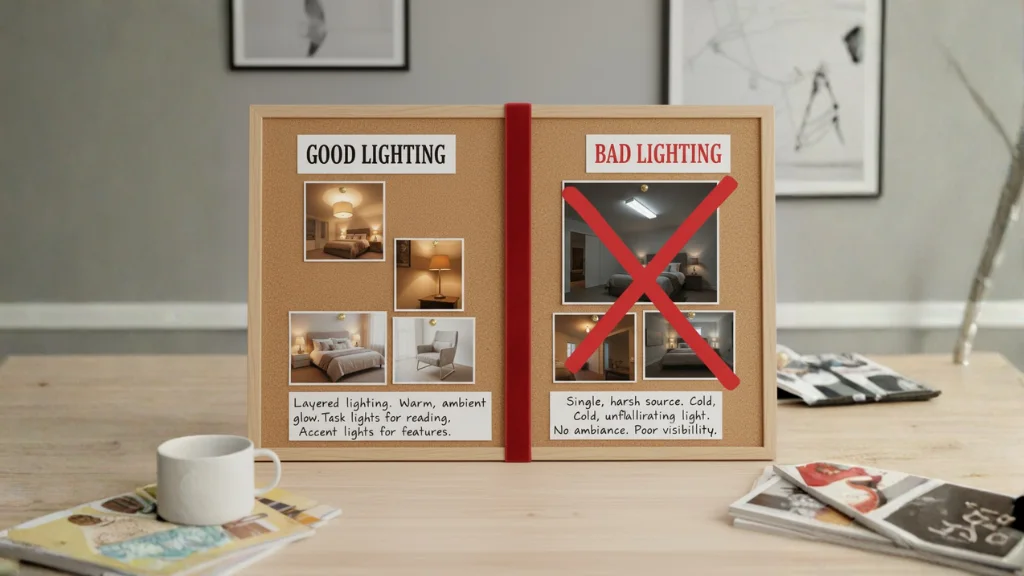 Lighting layering For Bedroom Design