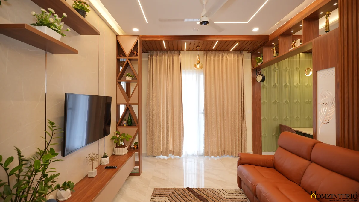 Living Room Design by Homzinterio-3bhk Interior design in Bangalore