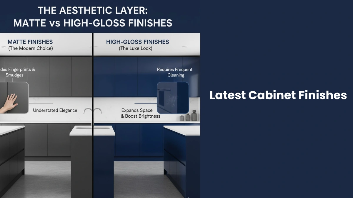 Aesthetic Layer Latest Cabinet Finishes for modular kithen