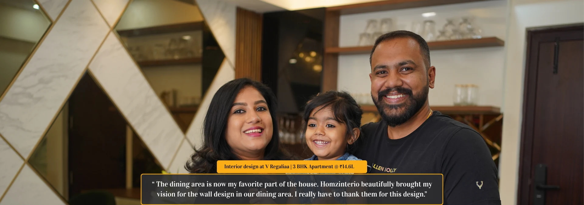 Center 3bhk Apartment Interior Design v regaliaa