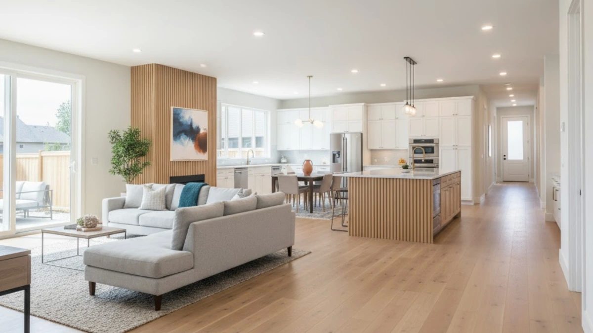 Color and Material Palette for single floor house design