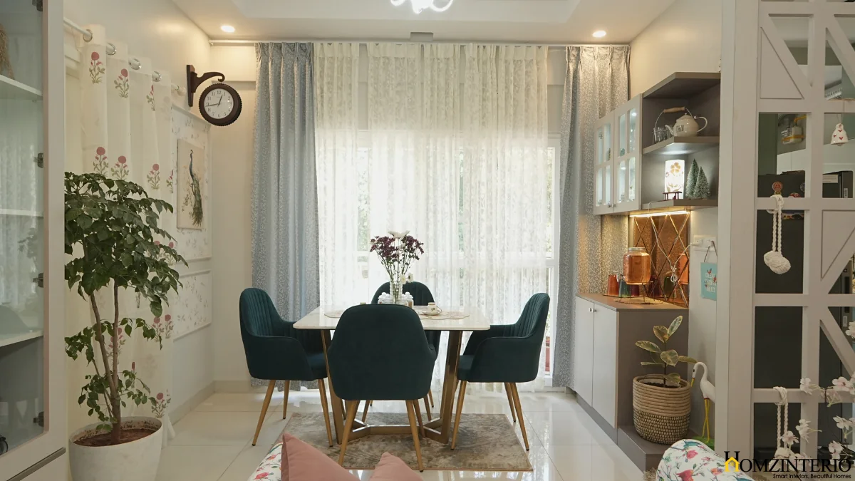 Dining room design at sattva signet-2bhk Interior Design By Homzinterio