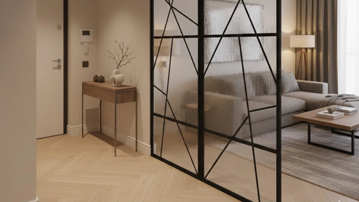 Foyer Entrance glass wall design