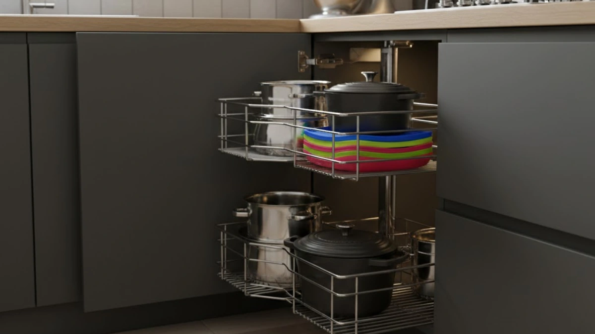 Magic Corner-kitchen rack design