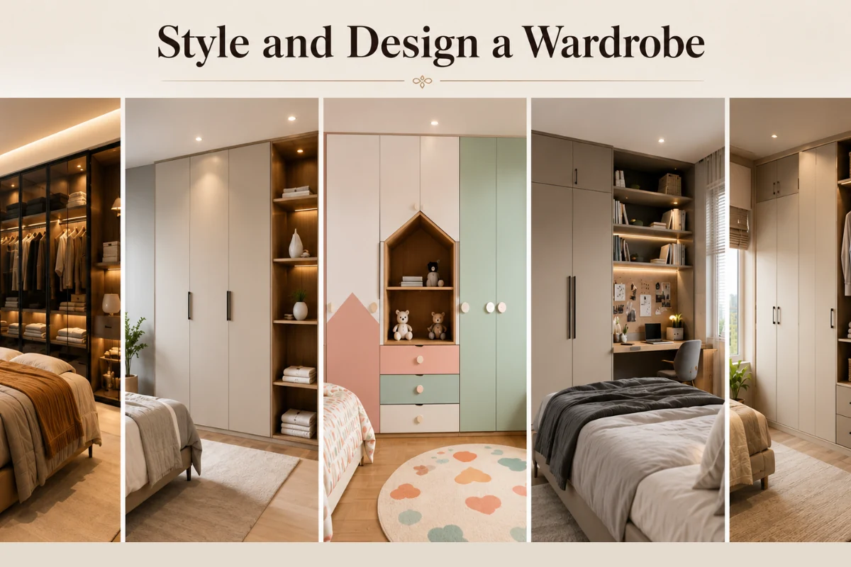 Modern wardrobe designs for various bedroom styles with functional storage and elegant finishes