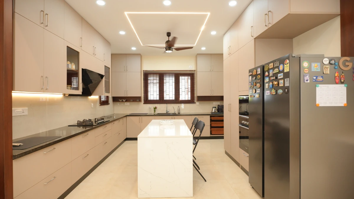 Modular Kitchen Design-4bhk Villa Interior design in Nambiar Bellezea at 48.27L