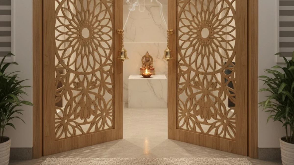 Pooja Room jeli Door design