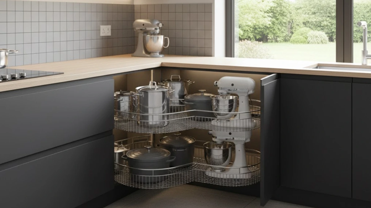 Stainless Steel Pull-Out Pantry-Kitchen Rack design