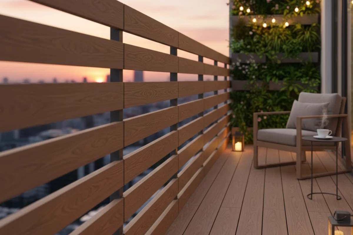 Wood-Plastic Composite (WPC) railing Design for Balcony