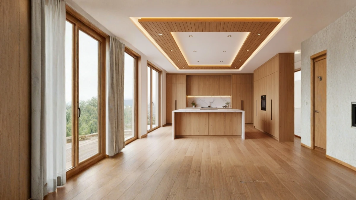 Wooden Accent Kitchen pop design