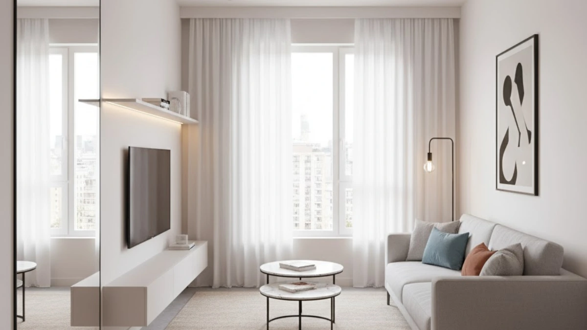 modern interior color combination in a small space