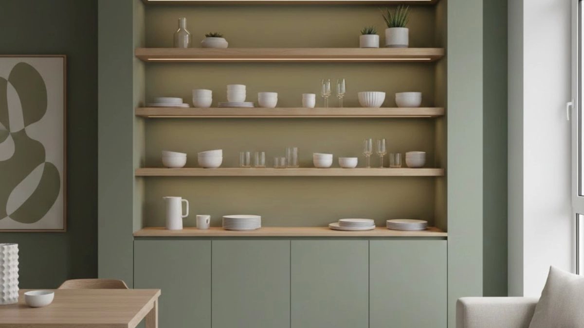 Integrated Built-In Wall crockery unit design