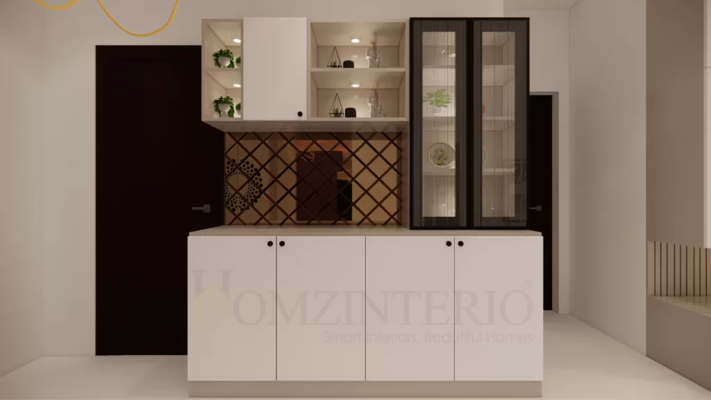 Living Room Crockery Unit Design