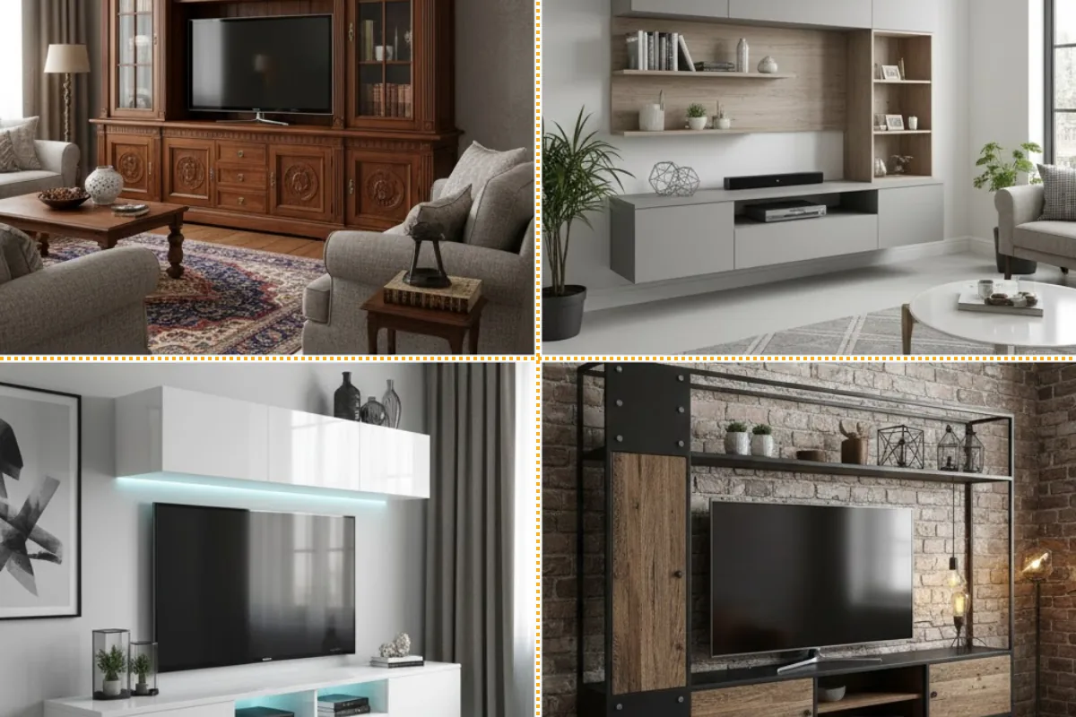 TV Unit Design For Hall material selection