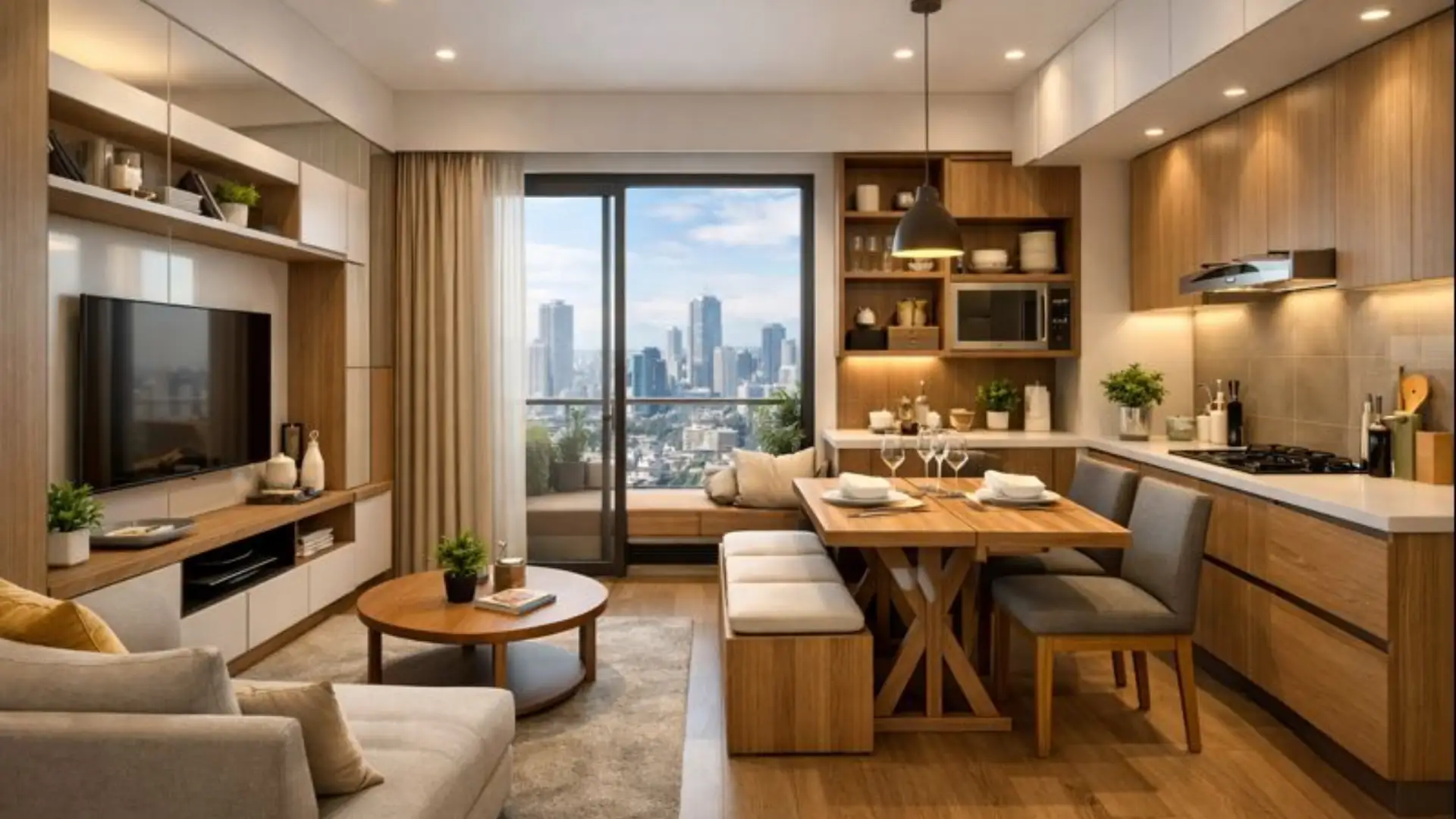 Compact Apartment Interior In CITY