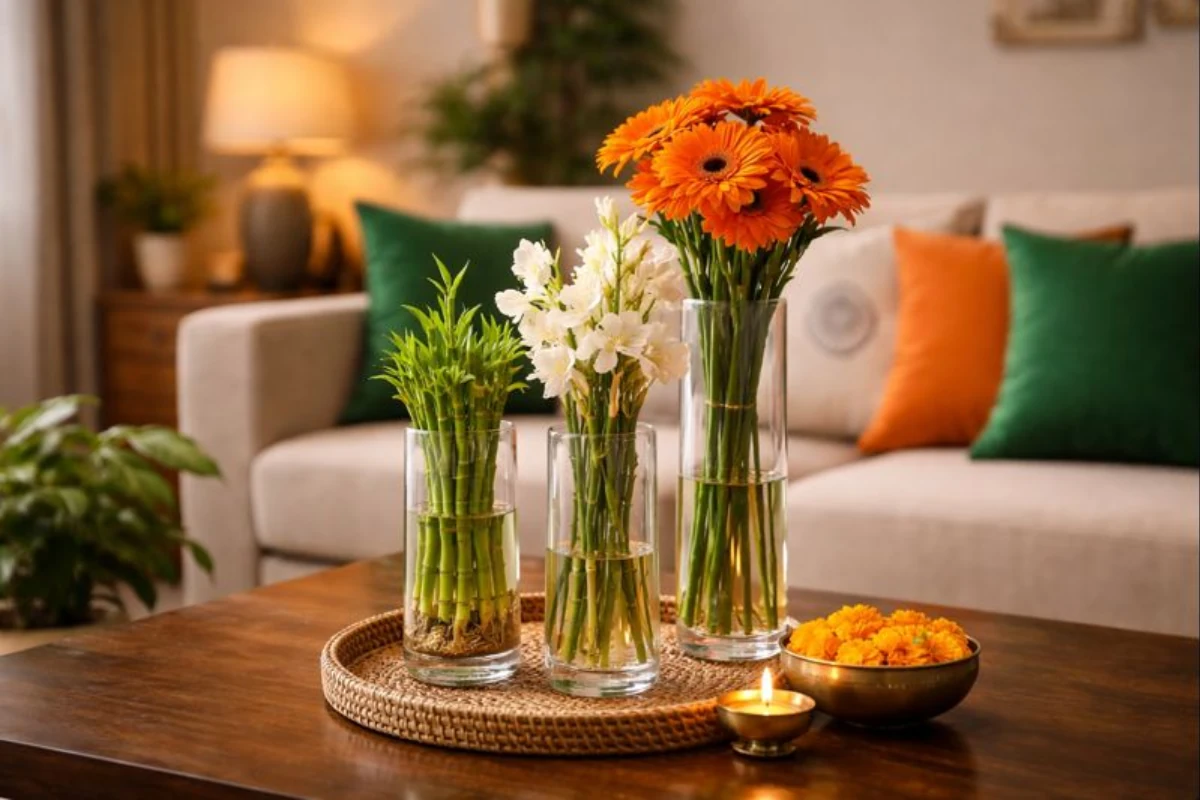 Tricolour Floral Arrangements in republic day