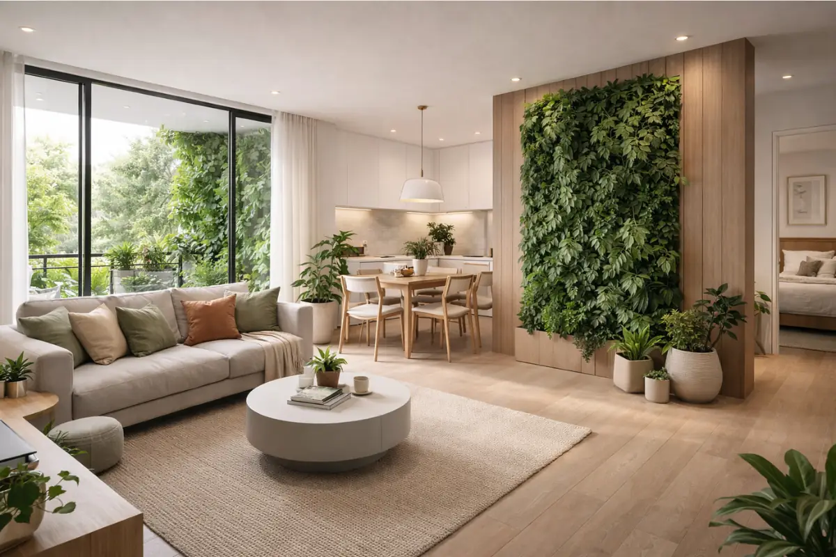 Biophilic Interior Design for a 2BHK Flat