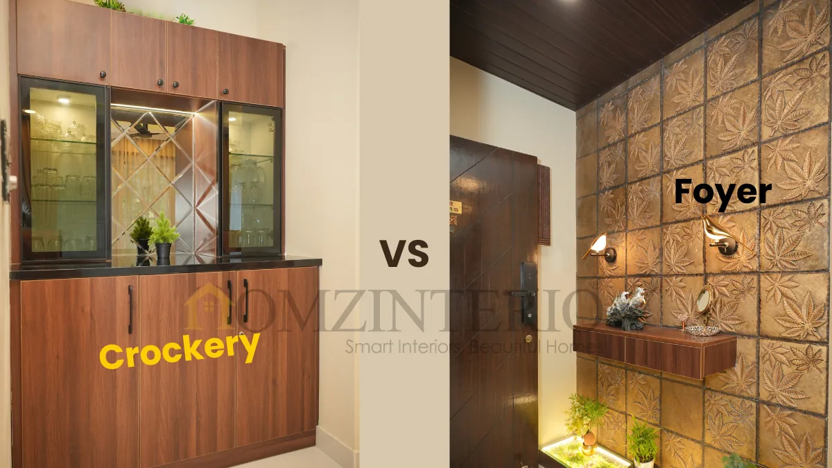 Crockery vs foyer design at mahaveer sitara- 3 bhk apartment interior