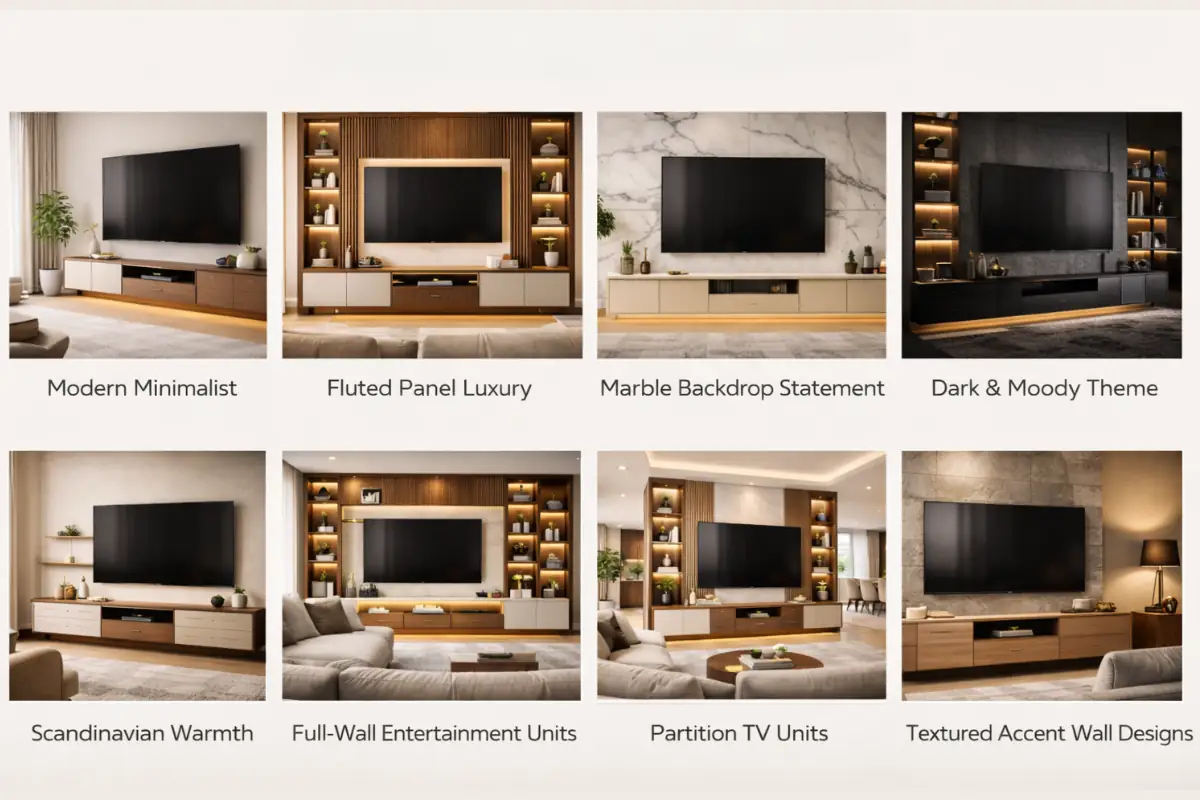 Trending TV Unit design Themes