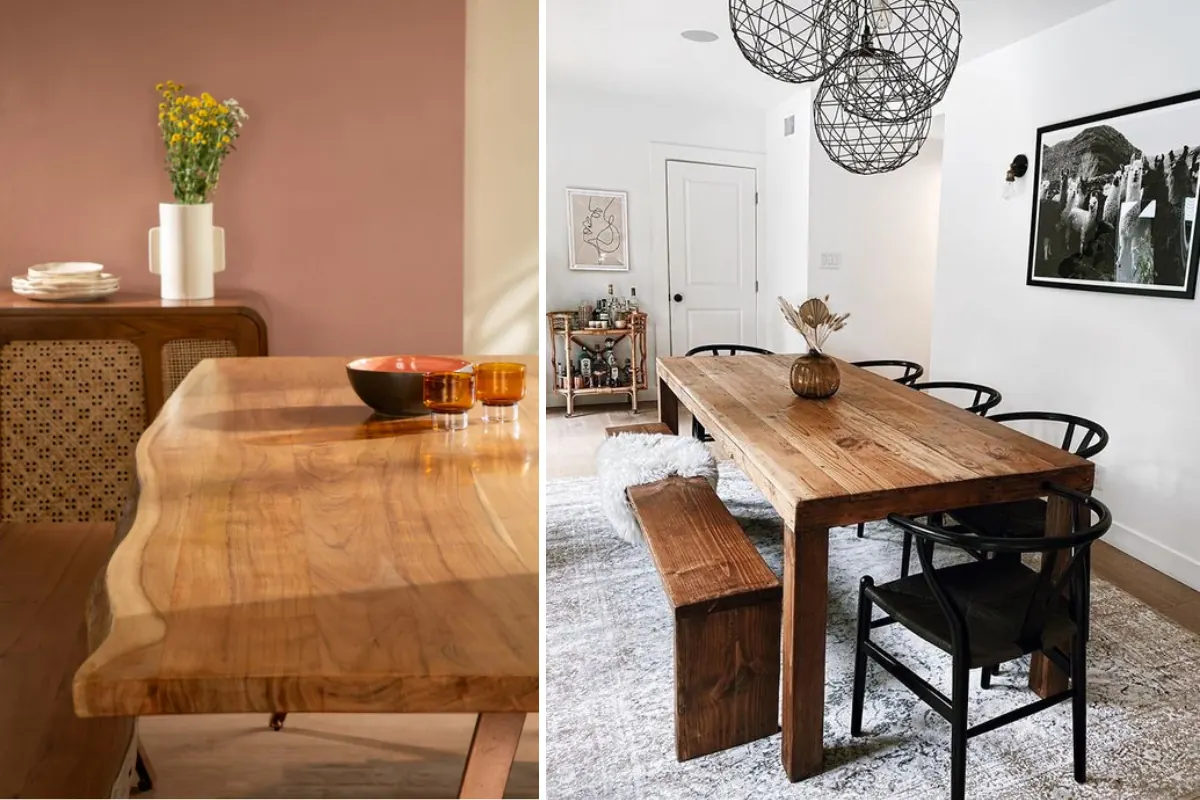 Bohemian style interior design for dining