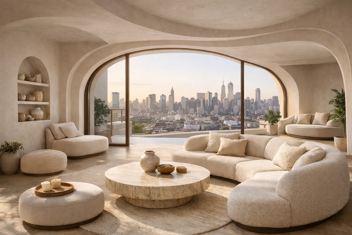 Circular seating and curved walls