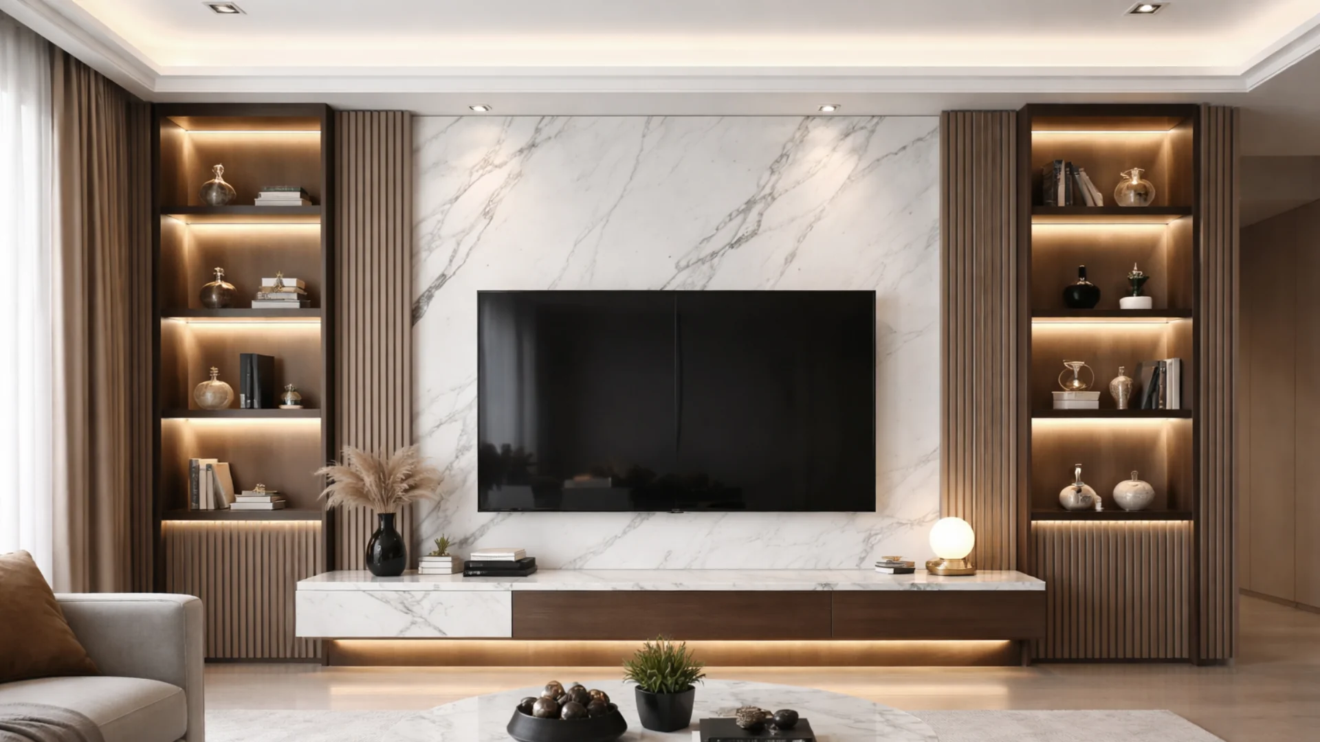 Modern tv wall design