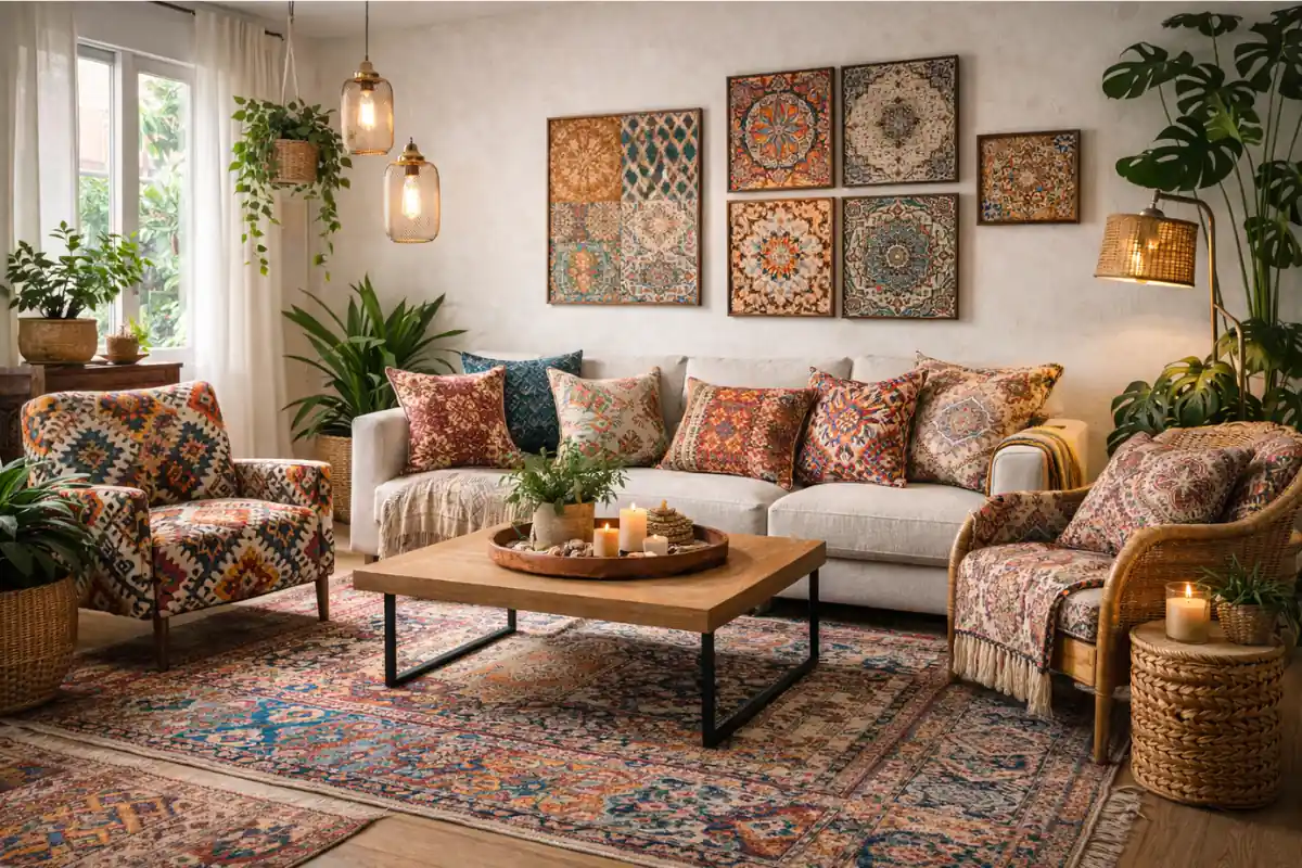 bohemian interior design-the Art of Layering (1)