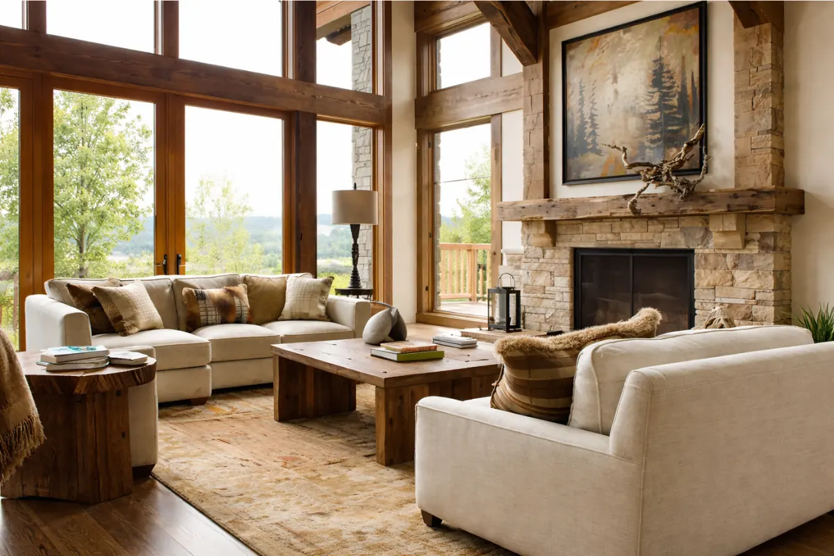 cozy textiles-rustic theme interior design