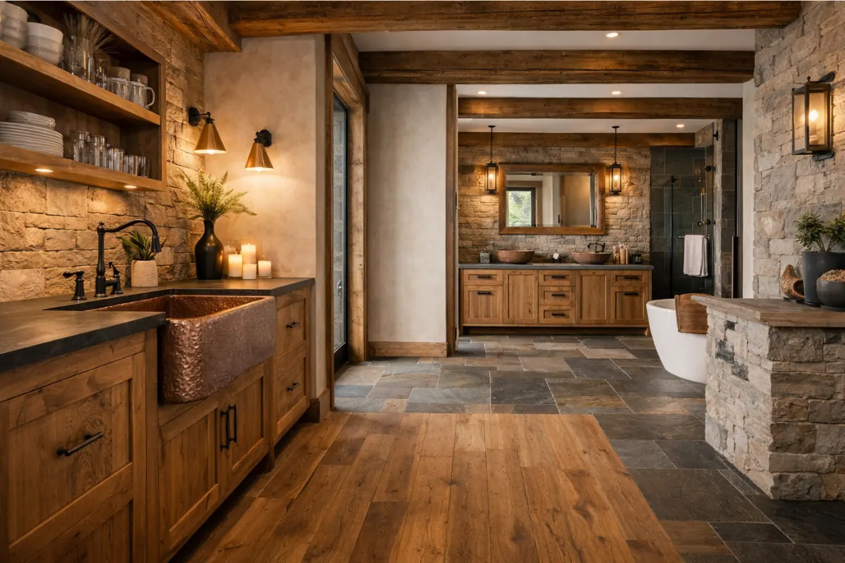 natural materials-Rustic Theme Interior Design
