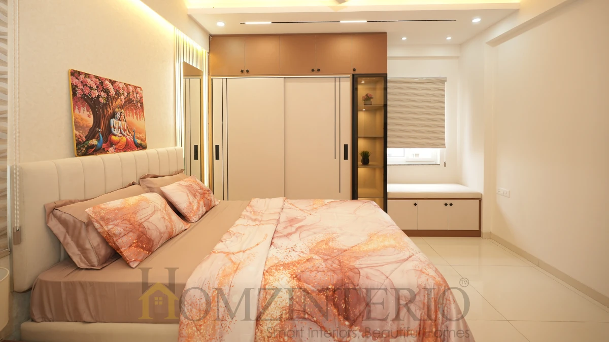 Bedroom Wardrobe for a 3BHK Apartment at DSR Highland Greenz, Bangalore