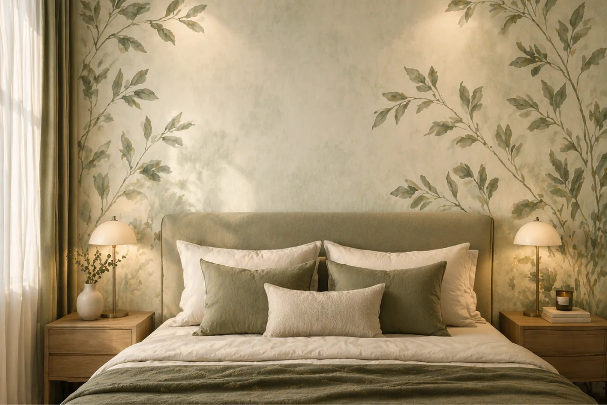 Botanical and Floral Murals Bedroom Wallpaper design