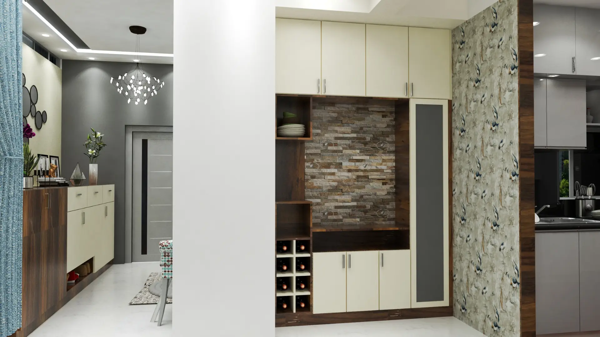 Classic crockery cupboard design for traditional homes