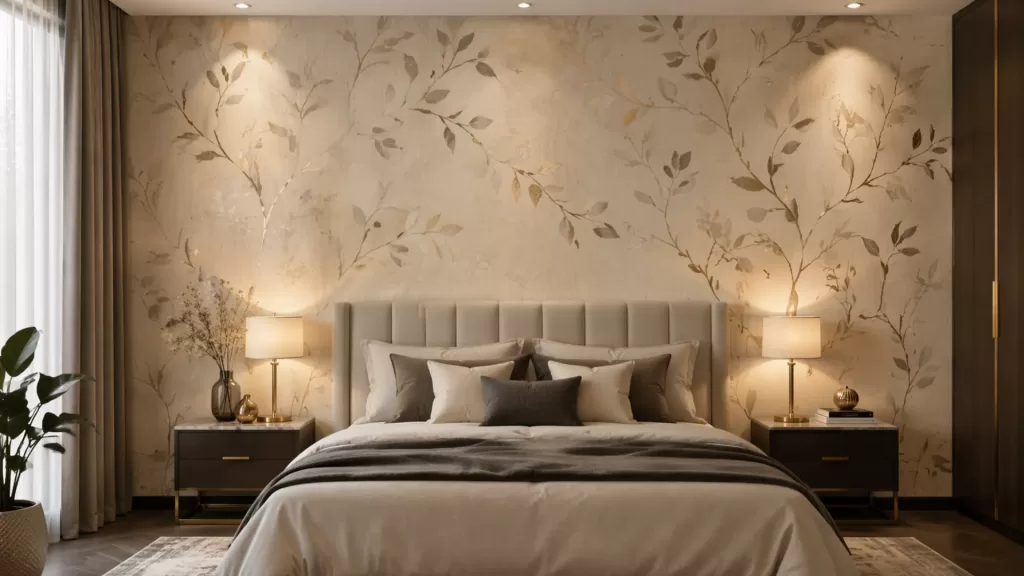 Classy beroom wallpaper design
