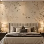 Classy beroom wallpaper design