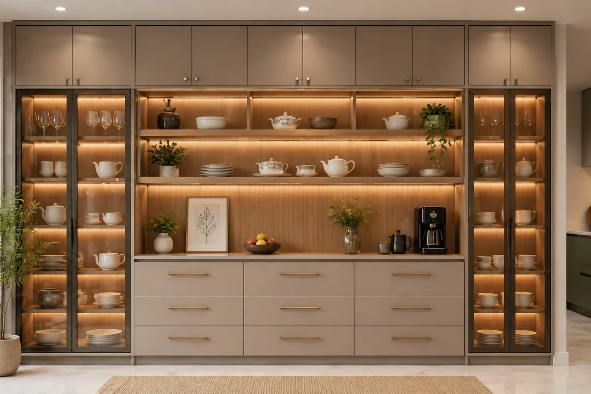 Floor-to-Ceiling Modular Crockery Unit