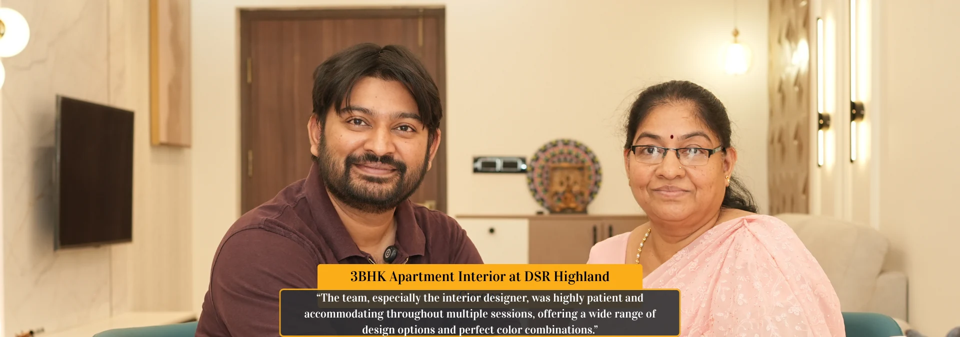 MR PREETHAM 3BHK Apartment Interior Design at DSR Highland Greenz, Bangalore