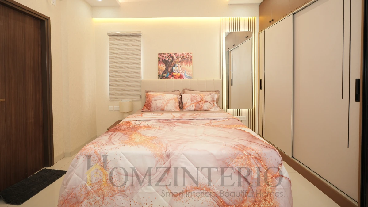 Master Bedroom Interior Design for a 3BHK Apartment at DSR Highland Greenz, Bangalore