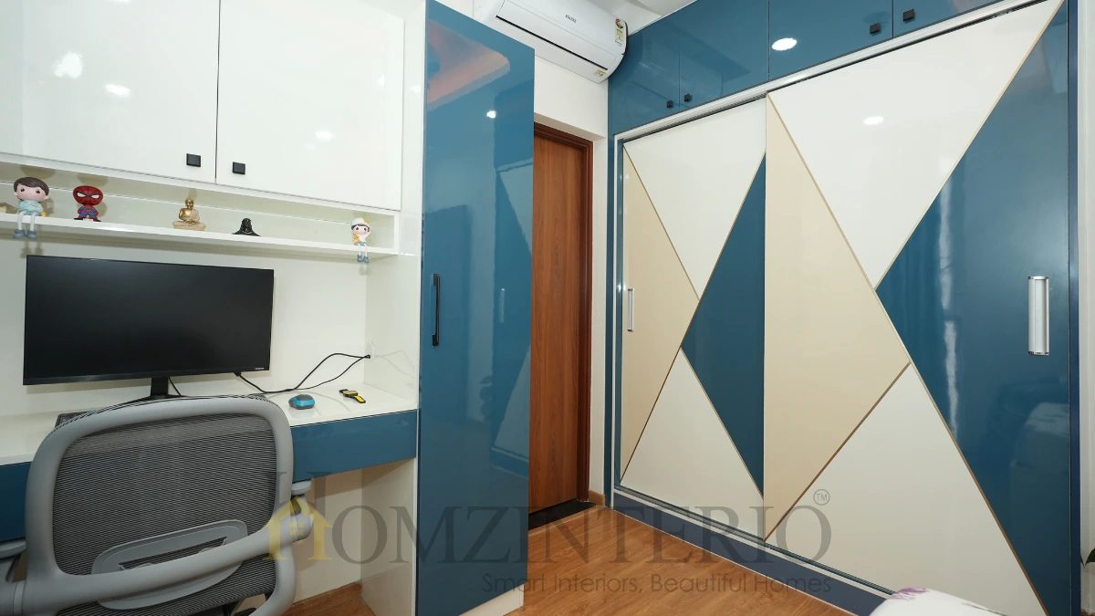 Wardrobe design-2Bhk apartment interior design at Brigade Cornerstone Utopia Bangalore