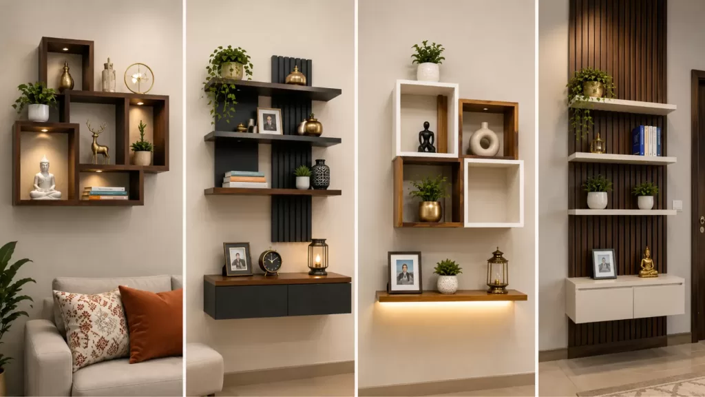 Modern Wall Rack Shelf Storage Ideas for indian homes