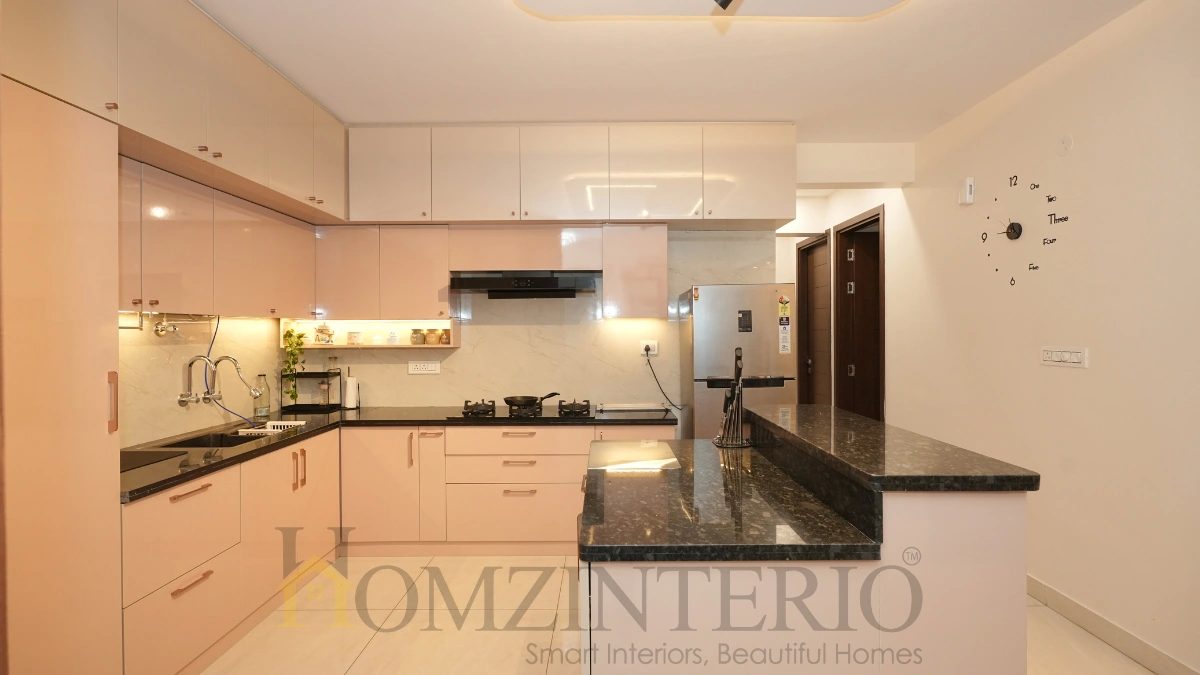 Modular Kitchen Interior Design in 2BHK Apartment at Urbannest Elite 35 Bangalore