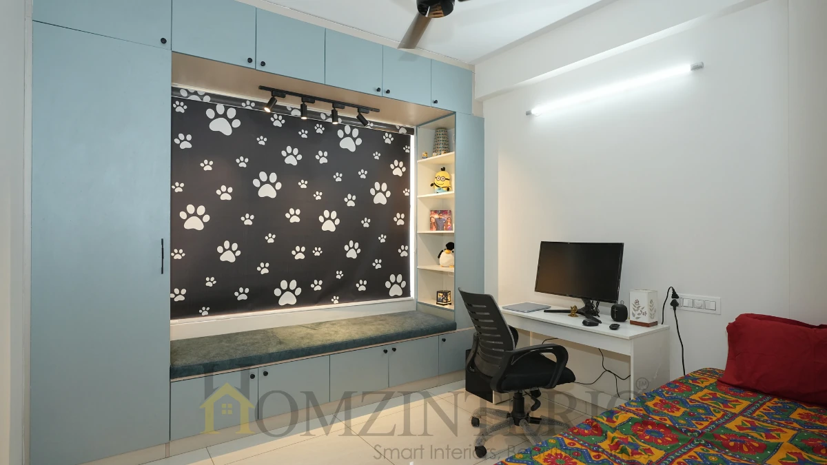 Study Room Interior Design 2BHK Urbannest Elite 35 Bangalore Homzinterio