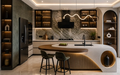 Best interiors in Pune featuring modern modular kitchen design concepts