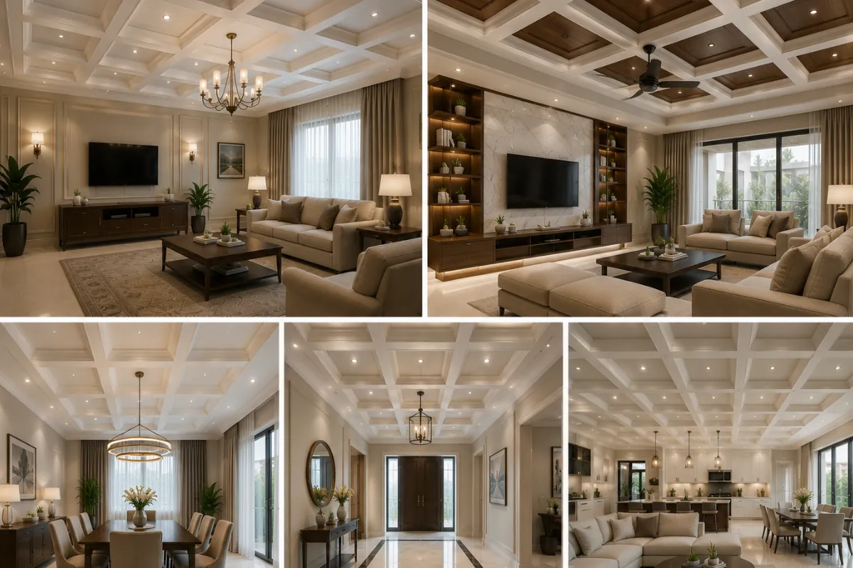 Coffered Ceiling Designs for hall