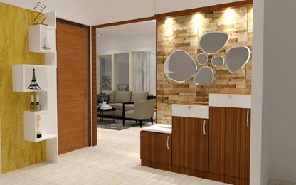 Elegant entryway foyer design by top interior design company in Pune