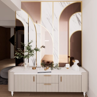 Interior design services in Chennai for stylish and functional foyer design for home interiors